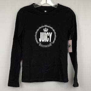 Juicy Couture Black Thin Long Sleeve Graphic Shirt